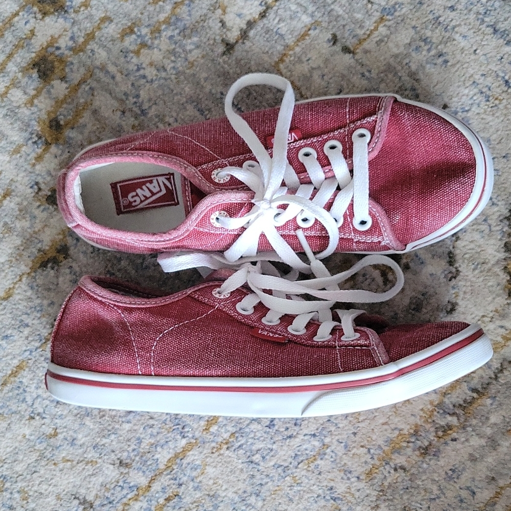 Red Vans Size 6